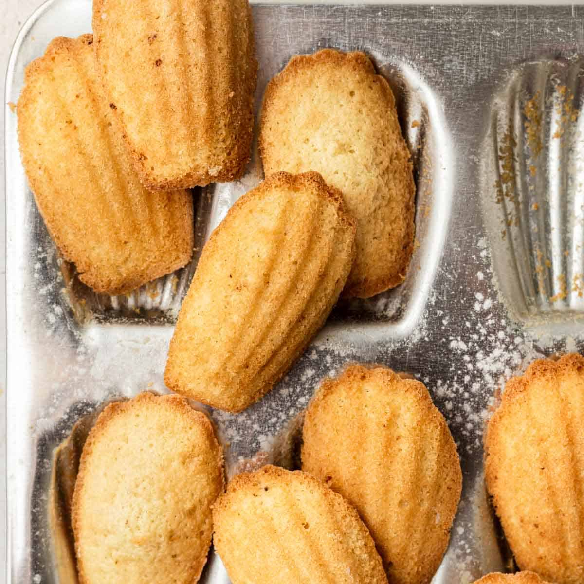 madeleines au miel dans un moule