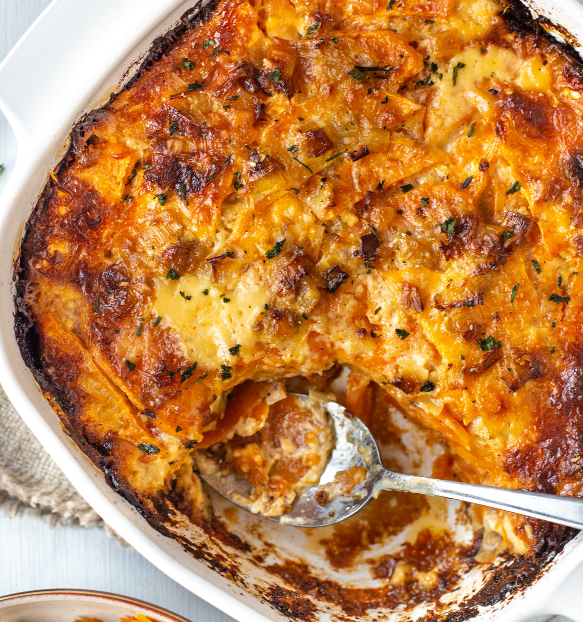 Gratin de patates douces au parmesan