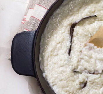 riz au lait crémeux avec une gousse de vanille