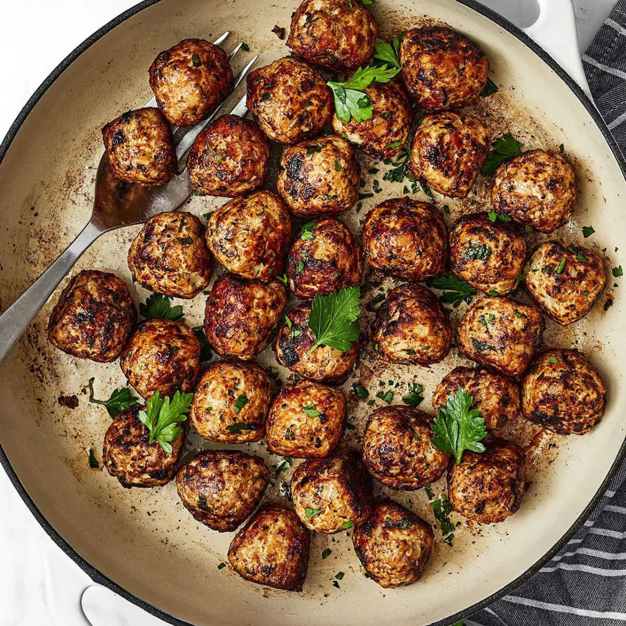 Les boulettes printanières porc, ricotta et épinard