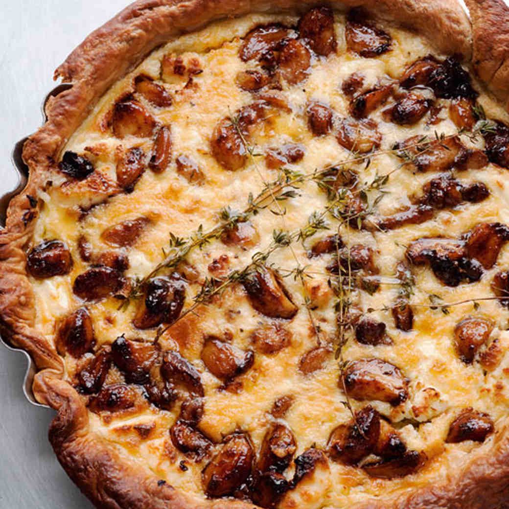 tarte ottolenghi avec de l'ail et du fromage