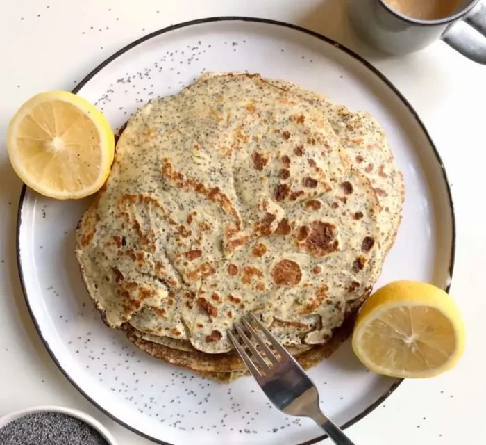 Crêpes citron et graines de pavot