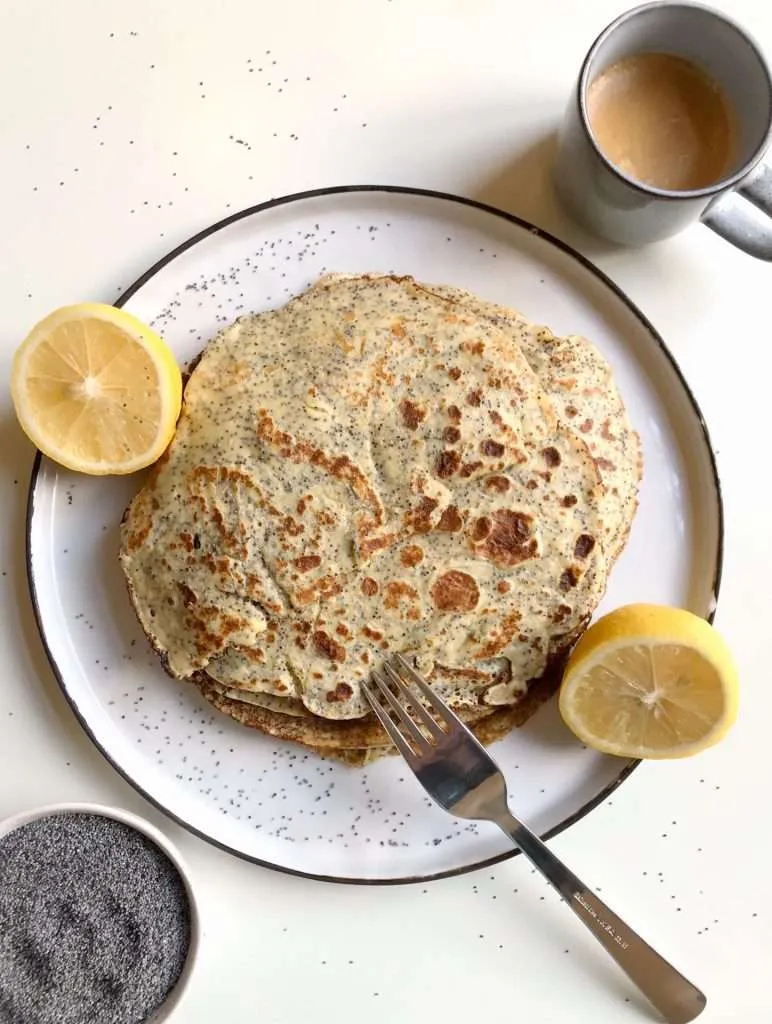 Crêpes citron et graines de pavot