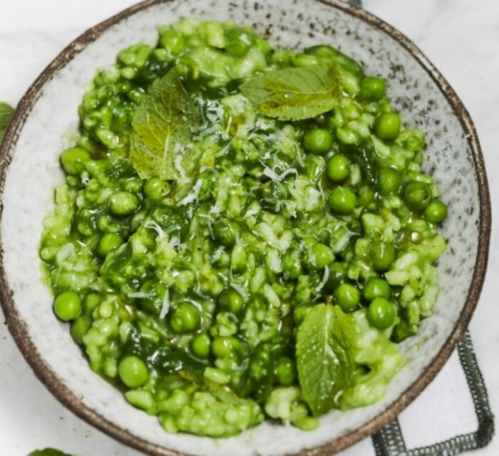 Risotto menthe et petits pois