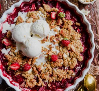 Crumble fraise rhubarbe