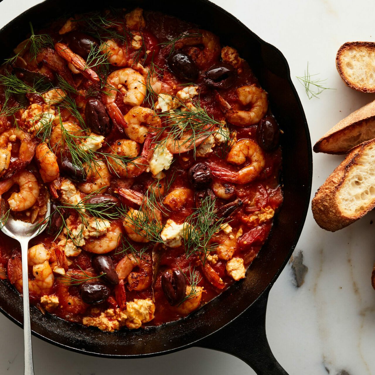 Crevettes Saganaki