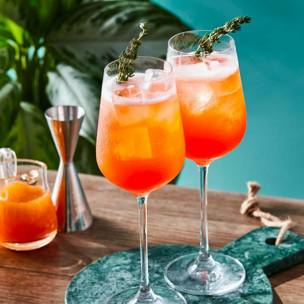 cocktail apérol à l'abricot