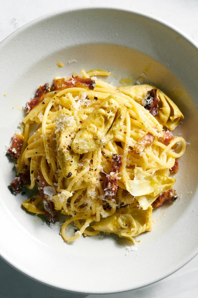 Carbonara artichauts