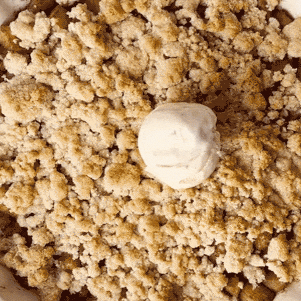 Crumble poire chocolat vegan