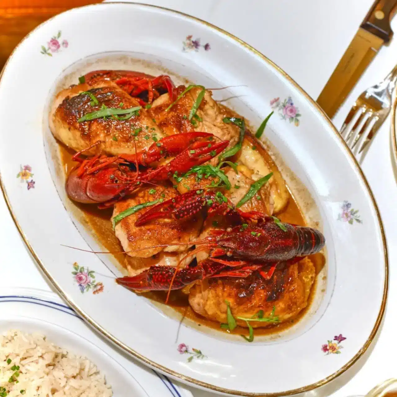 Poulet aux écrevisses