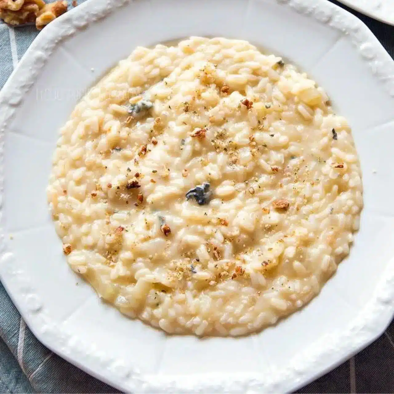 Risotto au Champagne, poires et parmesan