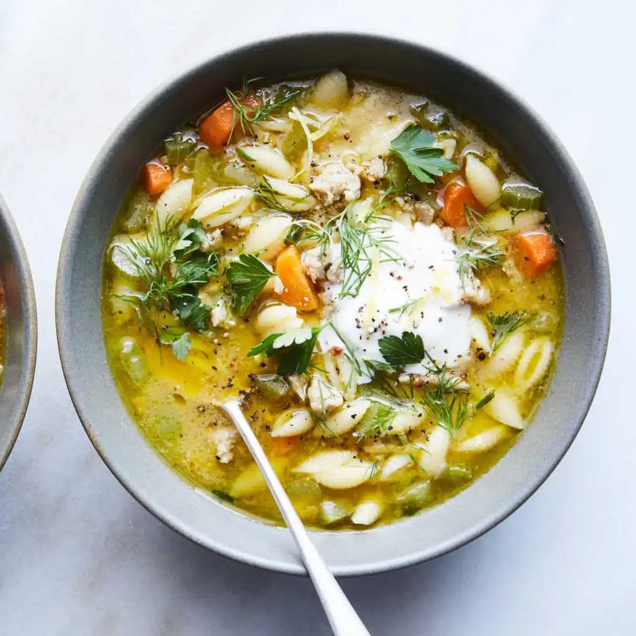 Soupe nouilles poulet