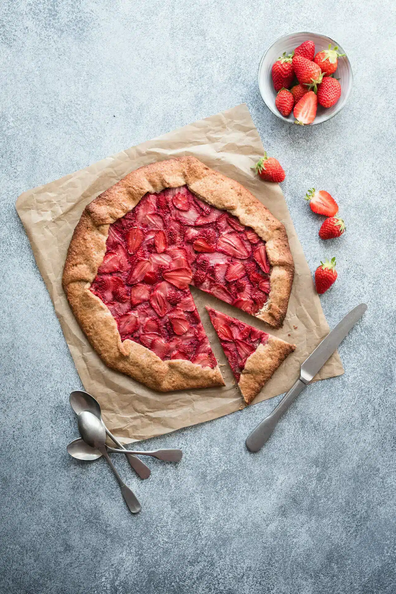 Tarte rustique aux fraises
