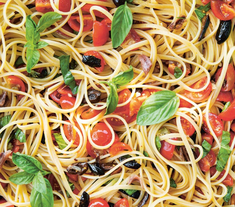 Linguine sauce crue