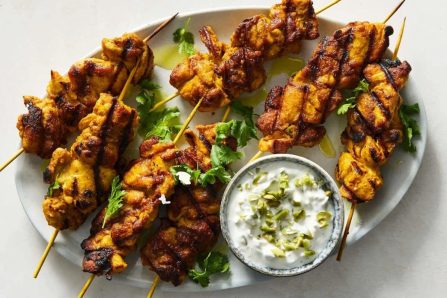 Brochettes poulet sauce