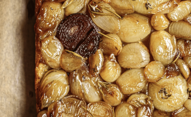 Tarte tatin oignons et échalotes