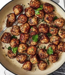 Les boulettes printanières porc, ricotta et épinard
