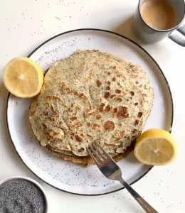 Crêpes citron et graines de pavot