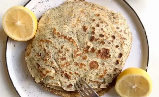 Crêpes citron et graines de pavot