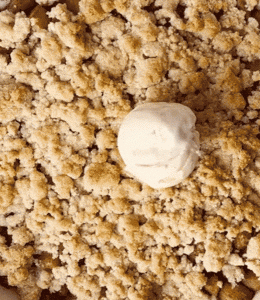 Crumble poire chocolat vegan