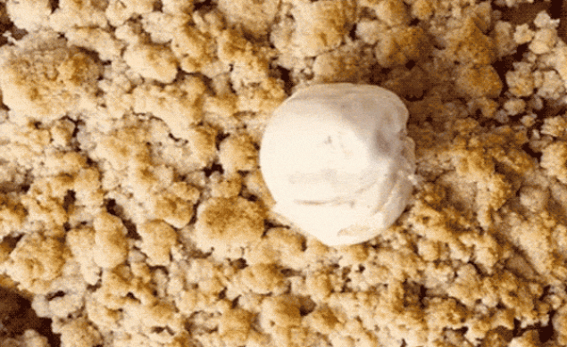 Crumble poire chocolat vegan