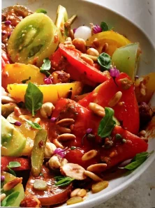 Salade tomate sauce romesco Alain Ducasse