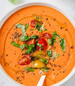 Gaspacho tomate pastèque Ottolenghi