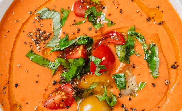 Gaspacho tomate pastèque Ottolenghi