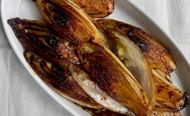 Endives rôties au miel à la mandarine