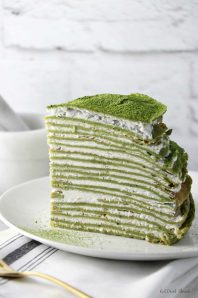 Gâteau crêpes matcha