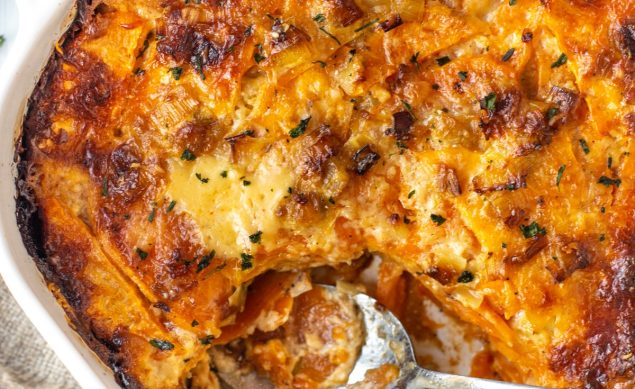 Gratin de patate douce au parmesan