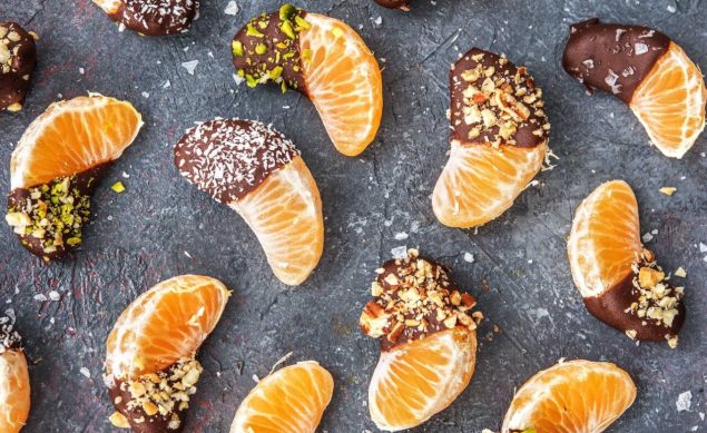 Mandarines au chocolat