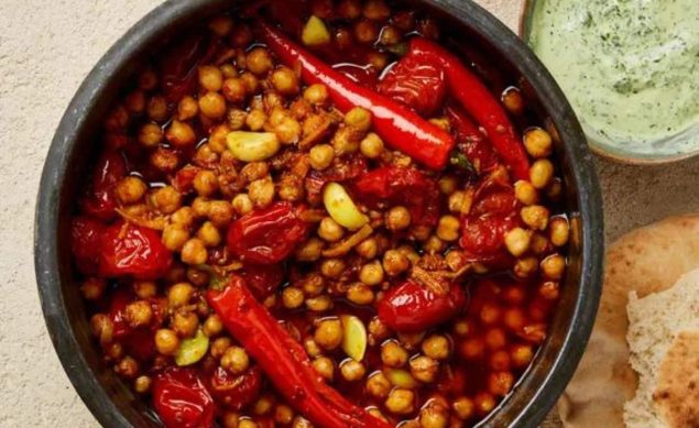 Marmite de pois chiches confits aux épices