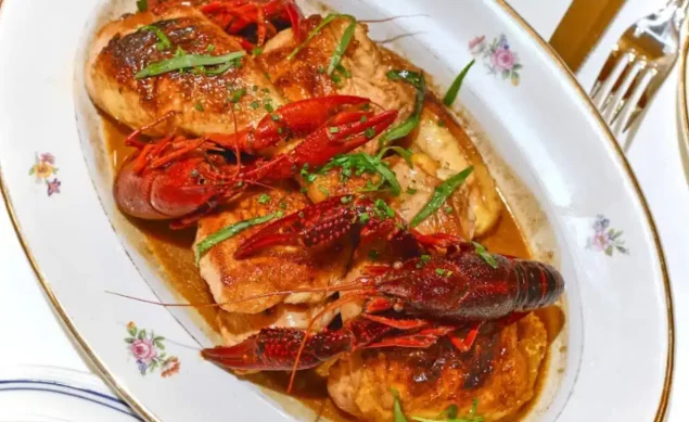 Poulet aux écrevisses