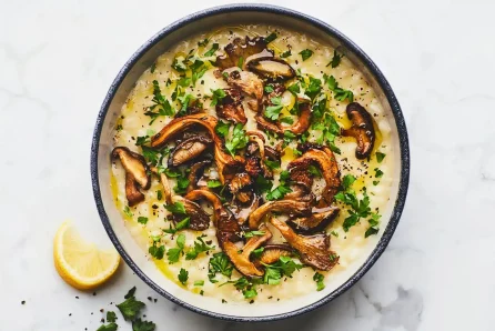 Risotto champignons au four