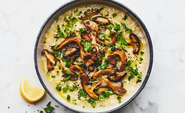 Risotto champignons au four