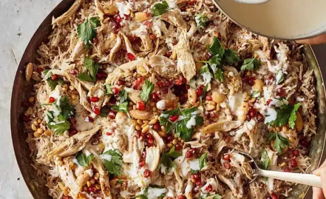 Riz à l'agneau et poulet d'Ottolenghi