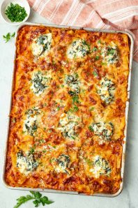 Sheet pan lasagna