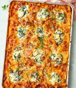 Sheet pan lasagna