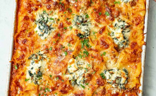 Sheet pan lasagna