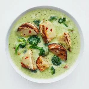 Soupe brocoli cheddar
