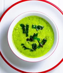 Soupe froide courgette basilic