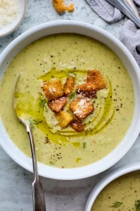 Soupe courgettes rôties