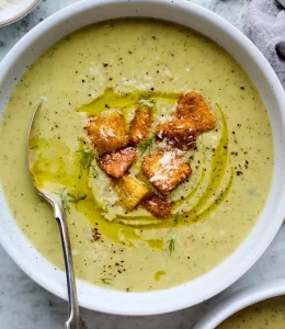 Soupe courgettes rôties