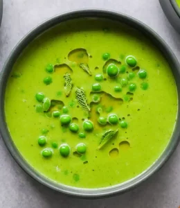 Soupe froide de petits pois