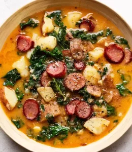 Soupe poireaux chorizos et pommes de terre Juilus Roberts