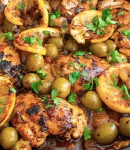 Tajine poulet olives