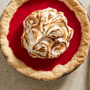 Tarte framboises meringuée