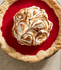 Tarte framboises meringuée