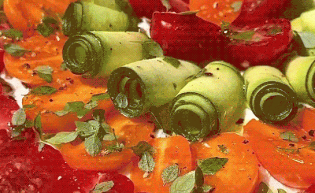 Tarte légumes crus